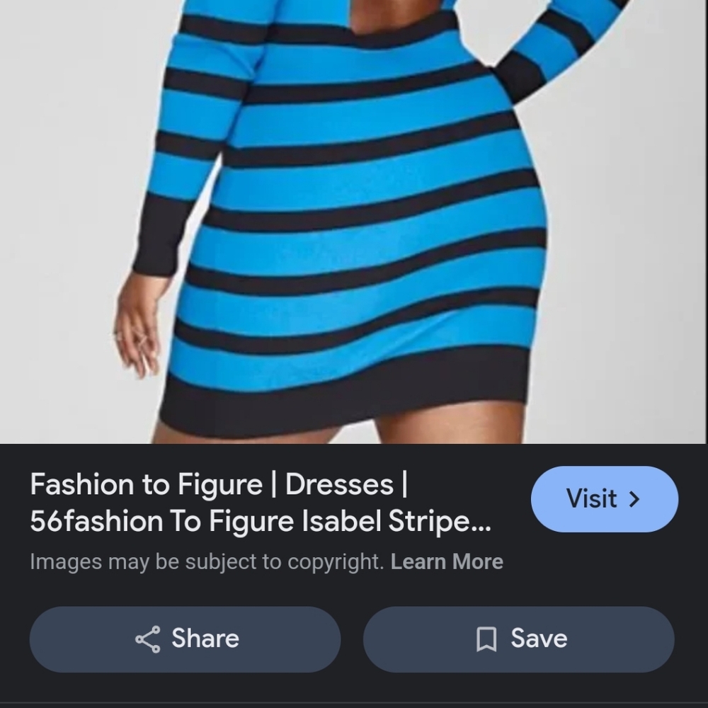 Fashion to Figure Striped Sweater Dress with Exposed Back